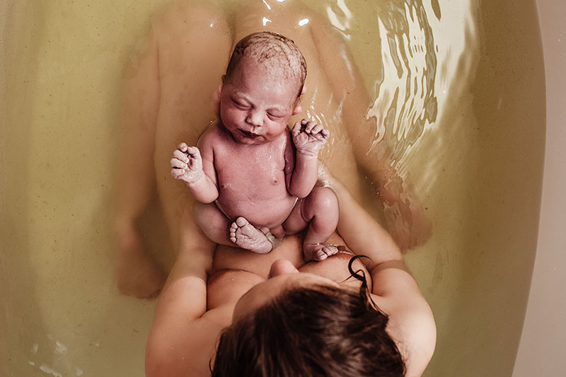 newborn floating waterbirth Portland OR
