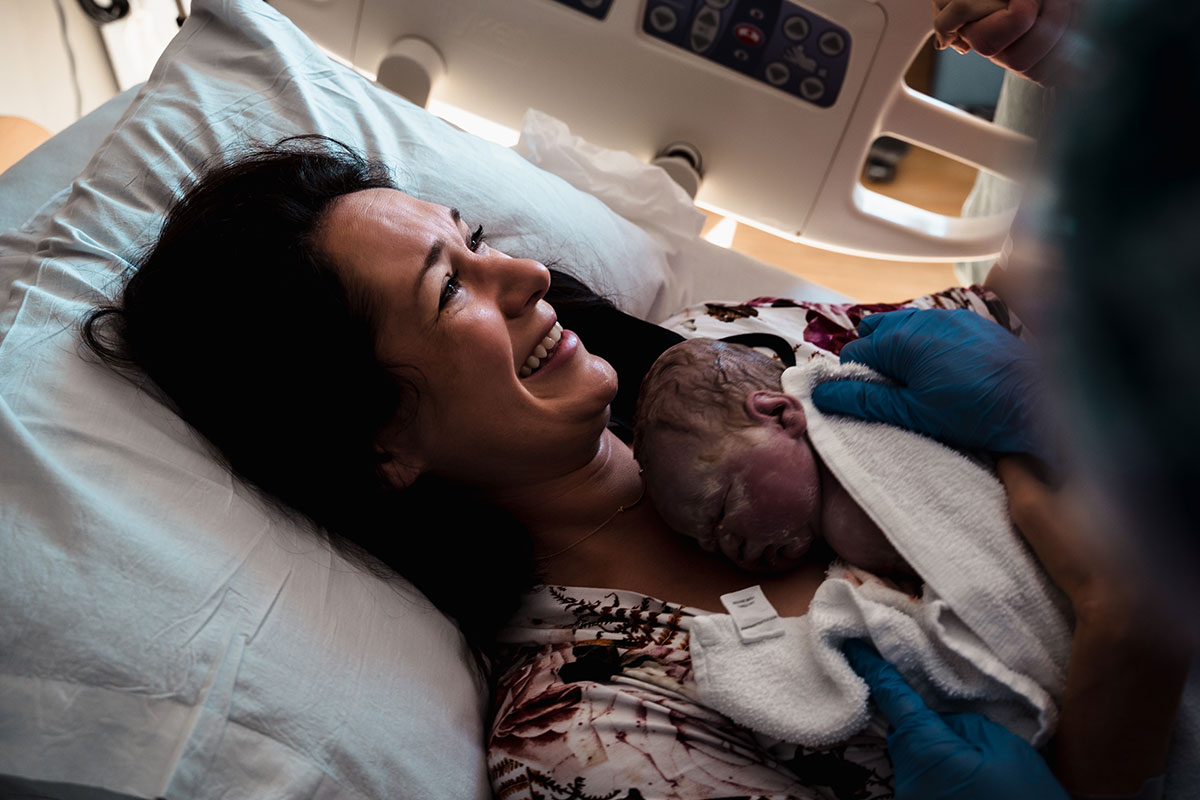 Portland hospital birth photography during covid