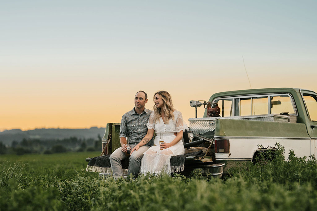 Engagement Photography by Natalie Broders at Bernet Farms in Scappoose, OR - July