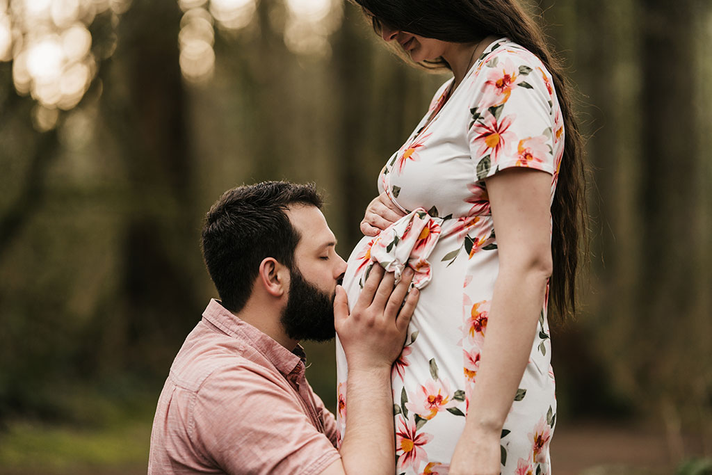 Maternity Photography by Natalie Broders at Moulton Falls in Battle Ground, WA - March