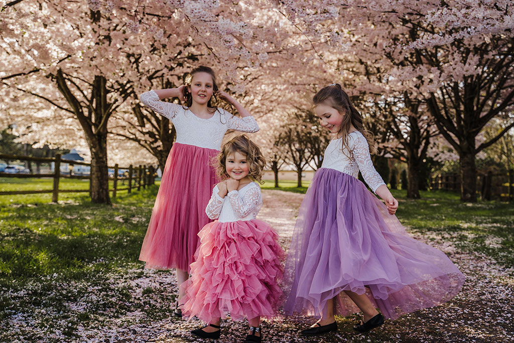 Spring Blossom Family Photography in Scappoose, OR by Natalie Broders - April