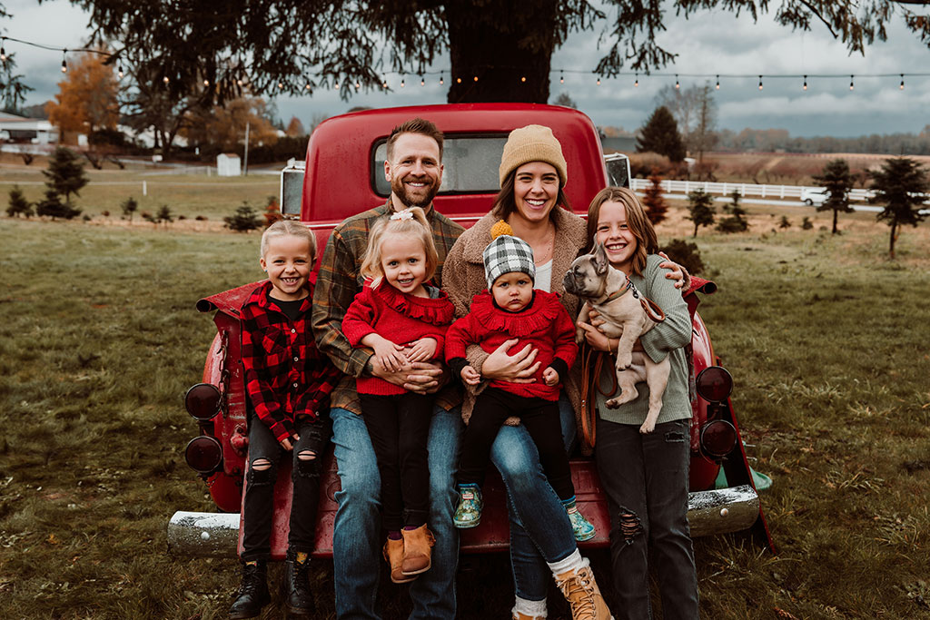 Winter Christmas Tree Farm Family Photography by Natalie Broders - November