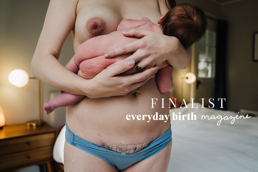 Natalie Broders image titled Raw Postpartum was named as a finalist in the Everyday Birth Magazine Photo Competition.