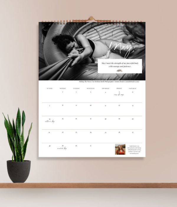 Midwife Gift, 2023 Birth Calendar - May