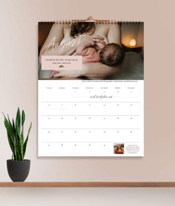 Midwife Gift, 2023 Birth Calendar - August
