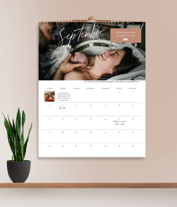 Midwife Gift, 2023 Birth Calendar - September