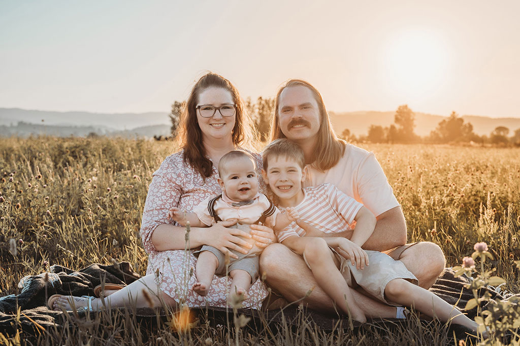 Family Photography by Natalie Broders at Bernet Farms in Scappoose, OR - July