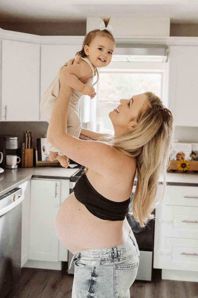 Pancake Session, In Home Maternity Photography by Natalie Broders in Portland, OR