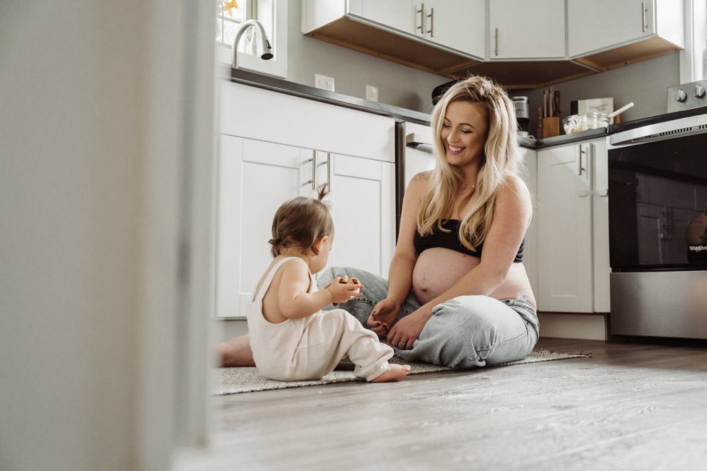 Pancake Session, In Home Maternity Photography by Natalie Broders in Portland, OR