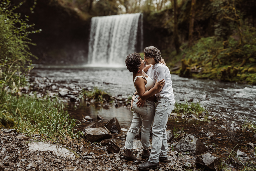 Waterfall Maternity Photography by Natalie Broders - Clatskanie, OR